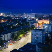 The nighttime lights of Chișinău